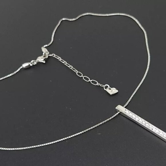 Vintage SWAROVSKI Crystal Bar Drop Pendant Necklace 18 Vintage SWAROVSKI Crystal Bar Drop Pendant Necklace 18\